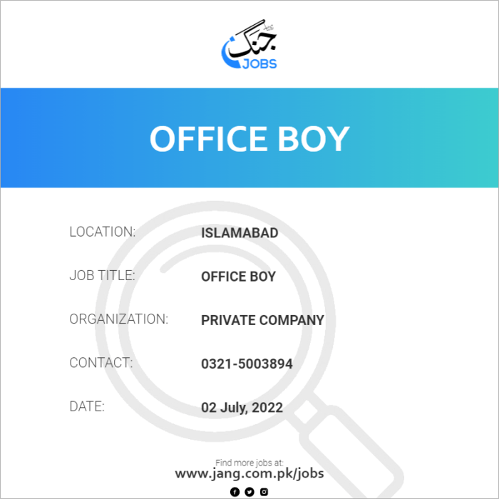 Syarat dan kualifikasi untuk mendapatkan gaji office boy yang tinggi